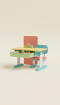 Ergonomic Kid's Desk with Hidden Storage